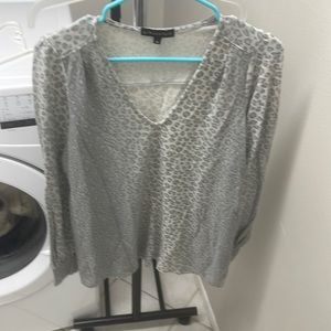 Grey ombré leopard sweater